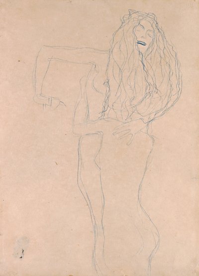 Zwei nackte Frauen, die sich umarmen (Ver Sacrum) von Gustav Klimt